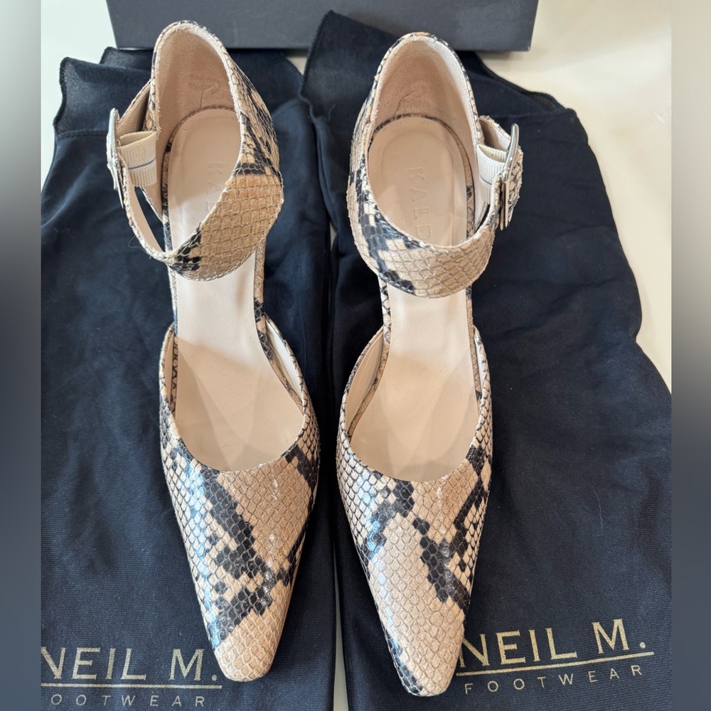KALDA Snake Print Heels